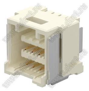 MOLEX CLIK-Mate-1.50™ 2132280810 вилка SMD двухрядная вертикальная, цвет натуральный; 8-конт.