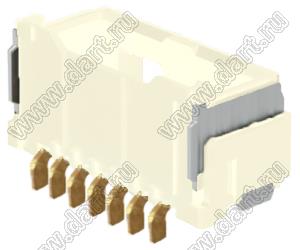 MOLEX CLIK-Mate-1.50™ 2132260710 вилка SMD однорядная горизонтальная, цвет натуральный; 7-конт.