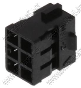 Molex Milli-Grid™ 51110-0656 корпус разъема на провод с боковым ключом и центральной защелкой; шаг 2,00мм; P 2,00мм; 6-конт.