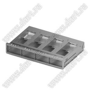 223C-1401 кожух для разъема QSFP 1x4, тип Press Fit