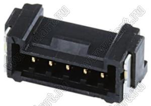 MOLEX Micro-Lock1.25™ 5055670531 вилка однорядная угловая для SMD монтажа, цвет черный; 5-конт.
