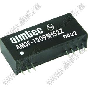 AM3F-1209SH52Z модульный источник питания постоянного тока (DC/DC); Uвх=10,8...13,2В; Uвых=9В; Iвых=333мА; Uпр=5200; 3Вт