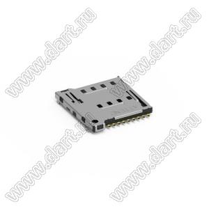 115Q-BCA0 разъем Micro SIM, Push-Push тип