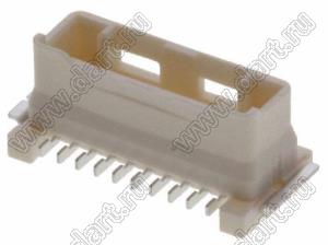 MOLEX CLIK-Mate-1.50™ 50339510 вилка SMD однорядная вертикальная с нижним входом, цвет натуральный; 10-конт.