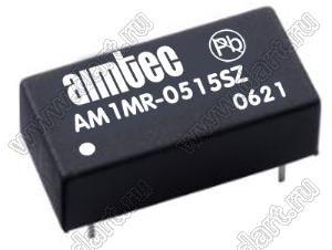 AM1MR-0515SZ модульный источник питания постоянного тока (DC/DC); Uвх=4,5...5,5В; Uвых=15В; Iвых=67мА; Uпр=1000; 1Вт
