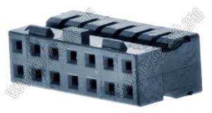 Molex Milli-Grid™ 51110-1451 корпус разъема на провод с центральным ключом и защелкой; шаг 2,00мм; P 2,00мм; 14-конт.