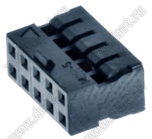 Molex Milli-Grid™ 51110-1060 корпус разъема на провод без ключа и с защелкой; шаг 2,00мм; P 2,00мм; 10-конт.