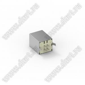 205E-DAN0-R розетка USB 2.0, тип B, вертикальный, DIP, GF