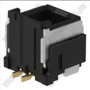 MOLEX CLIK-Mate-1.50™ 2132260211 вилка SMD однорядная горизонтальная, цвет черный; 2-конт.