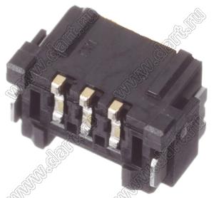 MOLEX Micro-Lock1.25™ 5055680331 вилка однорядная прямая для SMD монтажа, цвет черный; 3-конт.