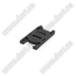 115B-AAA0-R01 разъем для SIM-карты, пластиковый шарнир, 6 конт.