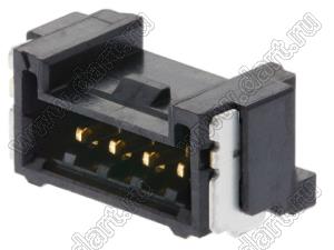 MOLEX Micro-Lock1.25™ 5055670471 вилка однорядная угловая для SMD монтажа, цвет черный; 4-конт.