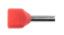CT210008(R) (TE 1008) наконечник cдвоенный изолированный, для провода сечением 2×1,0 кв.мм, изолятор красный