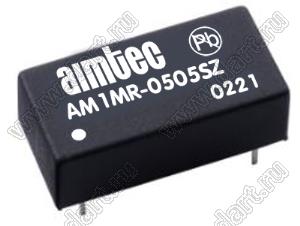 AM1MR-0505SZ модульный источник питания постоянного тока (DC/DC); Uвх=4,5...5,5В; Uвых=5В; Iвых=200мА; Uпр=1000; 1Вт