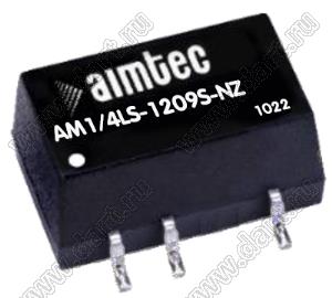 AM1/4LS-1209S-NZ модульный источник питания постоянного тока (DC/DC); Uвх=10,8...13,2В; Uвых=9В; Iвых=28мА; Uпр=1500; 0,25Вт