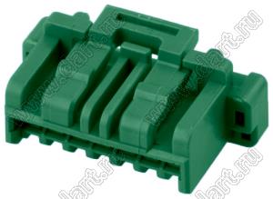 MOLEX CLIK-Mate-1.50™ 5025780706 корпус однорядной розетки на кабель, цвет зеленый; 7-конт.