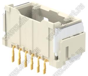 MOLEX CLIK-Mate-1.50™ 2132260670 вилка SMD однорядная горизонтальная, цвет натуральный; 6-конт.