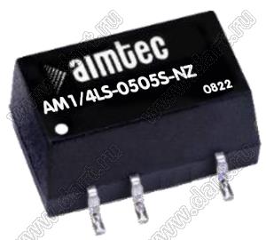 AM1/4LS-0505S-NZ модульный источник питания постоянного тока (DC/DC); Uвх=4,5...5,5В; Uвых=5В; Iвых=50мА; Uпр=1500; 0,25Вт