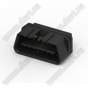 226A-1202 штекер OBD2, тип A, 16-конт., 12 В, прямоугольный, DIP