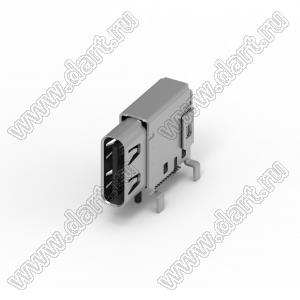 217E-BA01 разъем USB Type-C, боковой, 24 конт., T/H w/SMD-тип