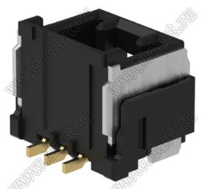 MOLEX CLIK-Mate-1.50™ 2132250371 вилка SMD однорядная вертикальная, цвет черный; 3-конт.