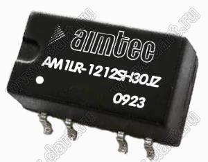 AM1LR-1212SH30JZ модульный источник питания постоянного тока (DC/DC); Uвх=12 (11,4...12,6)В; Uвых=12В; Iвых=84мА; Uпр=3000; 1Вт