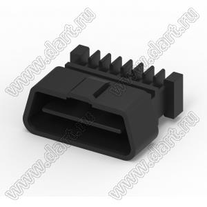 226A-H001 штекер OBD2, тип A, 16-конт., 12 В, корпус, формованный