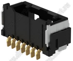 MOLEX CLIK-Mate-1.50™ 2132260711 вилка SMD однорядная горизонтальная, цвет черный; 7-конт.