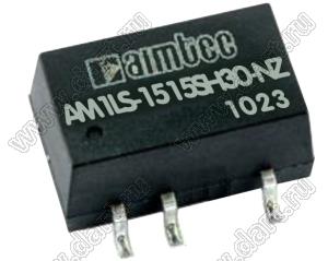 AM1LS-1515SH30-NZ модульный источник питания постоянного тока (DC/DC), однополярный; Uвх=13,5...16,5В; Uвых=15В; Iвых=67мА; Uпр=3000; 1Вт