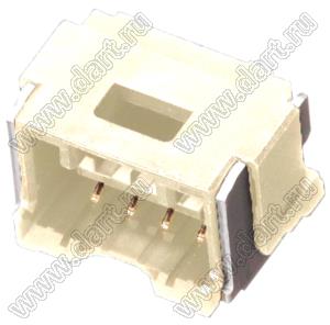 MOLEX CLIK-Mate-1.50™ 2132250410 вилка SMD однорядная вертикальная, цвет натуральный; 4-конт.