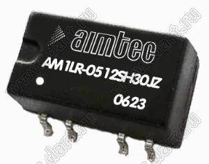 AM1LR-0512SH30JZ модульный источник питания постоянного тока (DC/DC); Uвх=5 (4,75...5,25)В; Uвых=12В; Iвых=84мА; Uпр=3000; 1Вт
