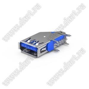 US9SF-BU011-GRDY02 розетка USB 3.0, тип A, угловой