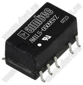 AM1LS-0509SVZ модульный источник питания постоянного тока (DC/DC); Uвх=5 (4,5-5,5)В; Uвых=9В; Iвых=111мА; Uпр=1500; 1Вт
