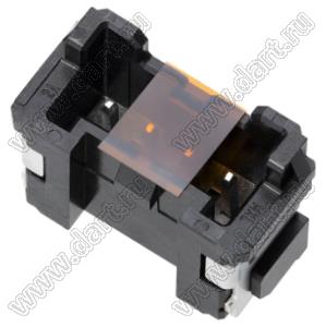 MOLEX Micro-Lock2.0™ 5055750281 вилка однорядная прямая для SMD монтажа с срышкой для автоматического монтажа, цвет черный; 2-конт.