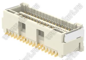 MOLEX CLIK-Mate-1.50™ 2132273430 вилка SMD двухрядная вертикальная, цвет натуральный; 34-конт.