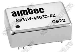 AM3TW-4803D-RZ модульный источник питания постоянного тока (DC/DC); Uвх=18...72В; Uвых=±3,3В; Iвых=±454мА; Uпр=1500; 3Вт
