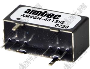 AM9GH-4812SZ модульный источник питания постоянного тока (DC/DC); Uвх=18...75В; Uвых=12В; Iвых=750мА; Uпр=1600; 9Вт
