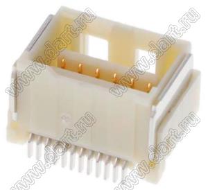 MOLEX CLIK-Mate-1.50™ 2132281210 вилка SMD двухрядная вертикальная, цвет натуральный; 12-конт.