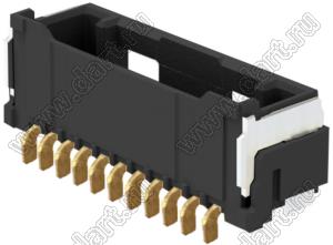 MOLEX CLIK-Mate-1.50™ 2132261111 вилка SMD однорядная горизонтальная, цвет черный; 11-конт.