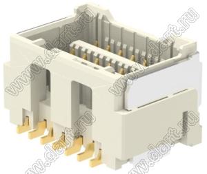 MOLEX CLIK-Mate-1.50™ 2132271430 вилка SMD двухрядная вертикальная, цвет натуральный; 14-конт.