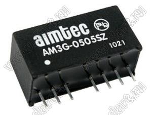 AM3G-0505SZ модульный источник питания постоянного тока (DC/DC); Uвх=4,5...9В; Uвых=5В; Iвых=600мА; Uпр=1600; 3Вт
