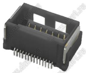 MOLEX CLIK-Mate-1.50™ 2132281431 вилка SMD двухрядная вертикальная, цвет черный; 14-конт.