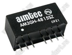 AM3GH-4815SZ модульный источник питания постоянного тока (DC/DC); Uвх=18...75В; Uвых=15В; Iвых=200мА; 3,0Вт