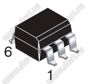 FOD4216SD (SMD-6) симисторная оптопара; VDRM (Min)=600В (макс.); VTM (Max)=3В (макс.); IH=200А; IDRM (Max)=100А; Vrms=5000В (мин.)