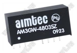 AM3GW-4803SZ модульный источник питания постоянного тока (DC/DC); Uвх=18...75В; Uвых=3,3В; Iвых=700мА; 3,0Вт