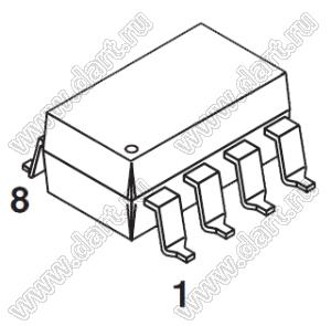 FOD3120SV (SMD-8W) оптопара для управления затвором IGBT_MOSFET транзистора; Vrms=5000В (мин.)