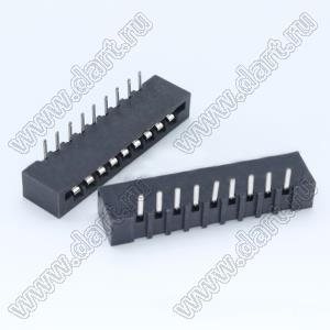 1230R-09 (FB-09R) разъем для плоского шлейфа угловой; P=2,54мм; 9-конт.