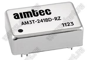 AM3T-2418D-RZ модульный источник питания постоянного тока (DC/DC); Uвх=18...36В; Uвых=±18В; Iвых=±83мА; Uпр=1500; 3Вт