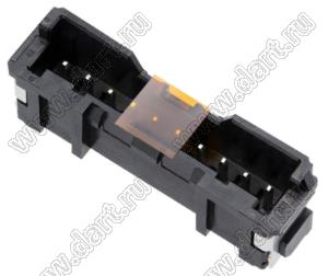 MOLEX Micro-Lock2.0™ 5055751081 вилка однорядная прямая для SMD монтажа с срышкой для автоматического монтажа, цвет черный; 10-конт.