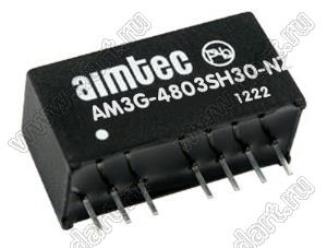 AM3G-4803SH30-NZ модульный источник питания постоянного тока (DC/DC); Uвх=36...75В; Uвых=3,3В; Iвых=758мА; Uпр=3000; 3,0Вт
